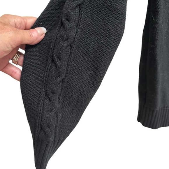 GAP Black Cable Knit Crewneck Sweater Maternity Women’s Medium - Picture 11 of 12